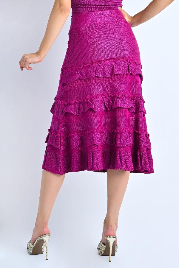 Falda Midi Volados