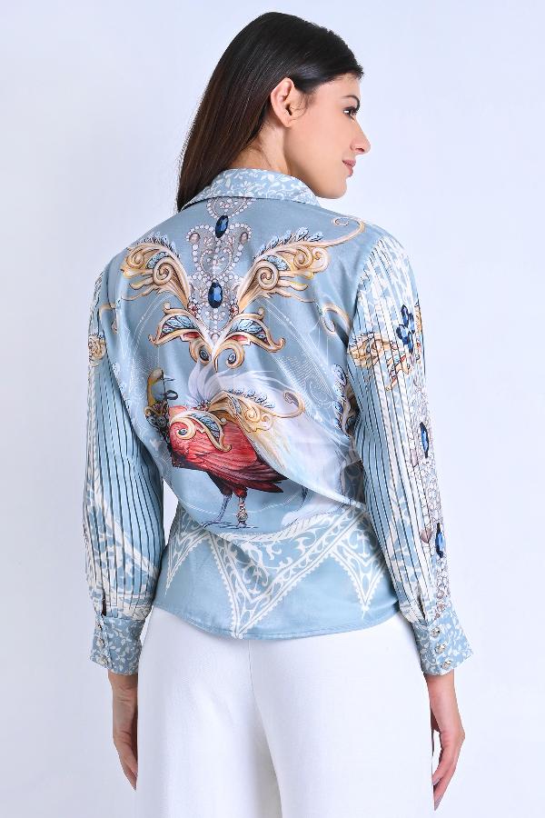 CAMISA MANGA PLISADA