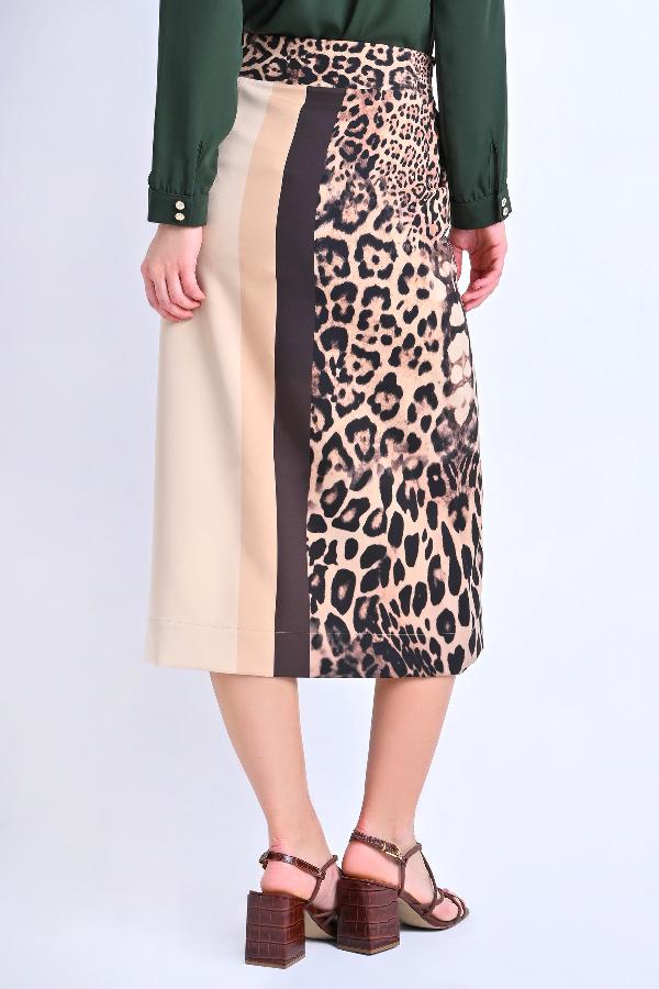 FALDA MIDI SUBLIMADA Y BORDADA