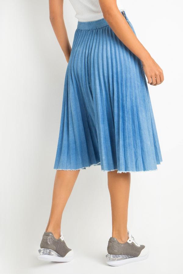 FALDA PLISADA JEANS