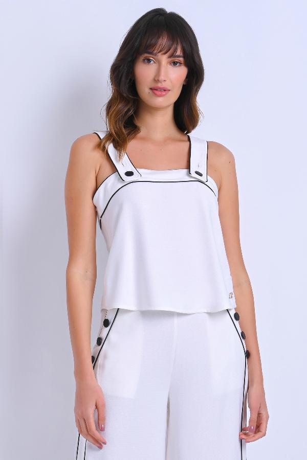 BLUSA CROPPED CON VIVOS