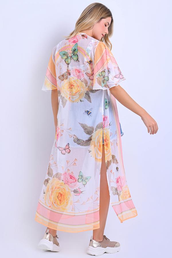 CARDIGAN ESTAMPADO CON AMARRE