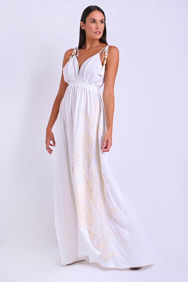 VESTIDO LONGO BORDADO