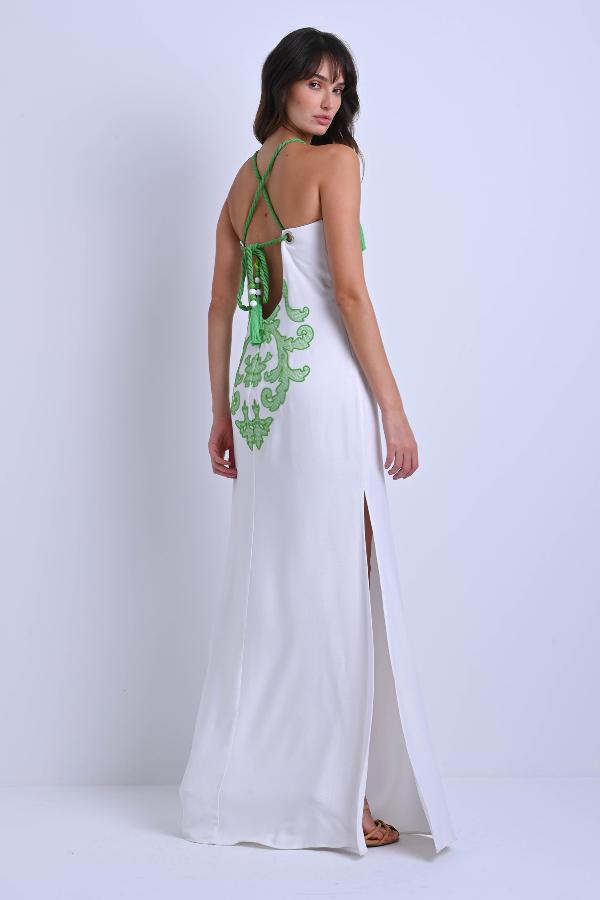 VESTIDO LONGO BORDADO
