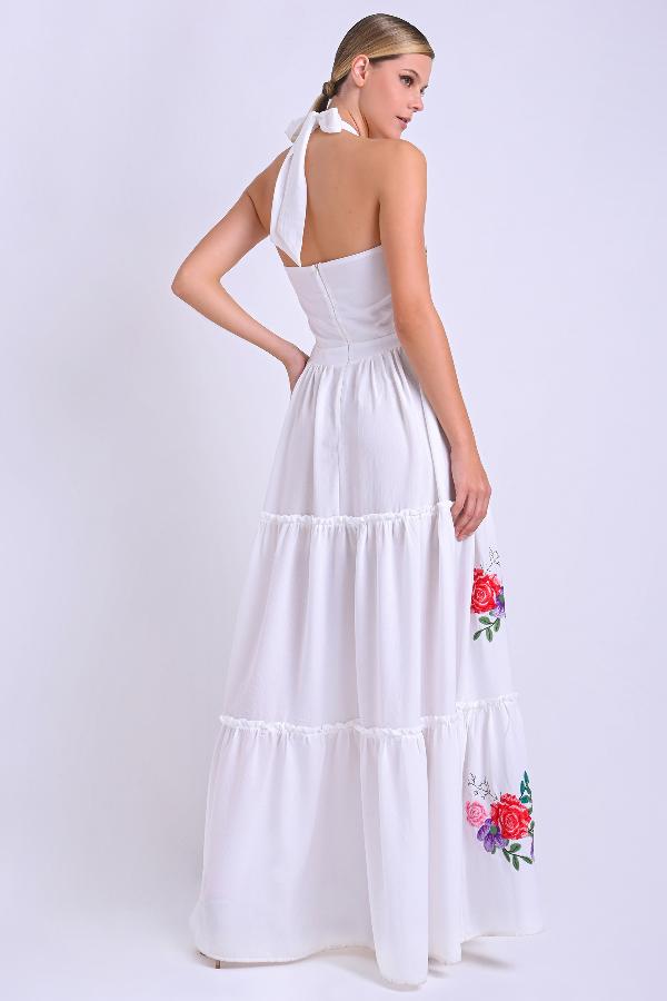 VESTIDO LONGO BORDADO