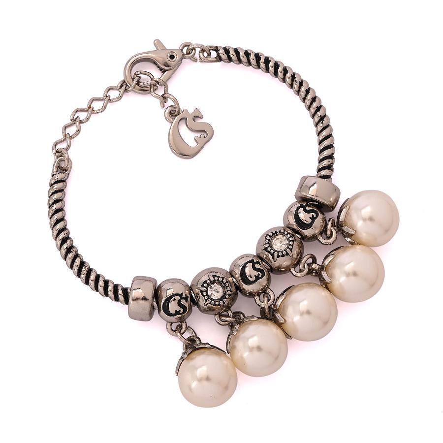 PULSERA CON PERLAS CARMEN STEFFENS VERANO 2023