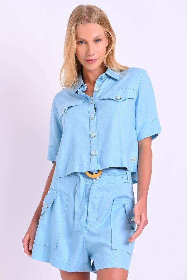 CAMISA CROPPED CARMEN STEFFENS VERANO 2023