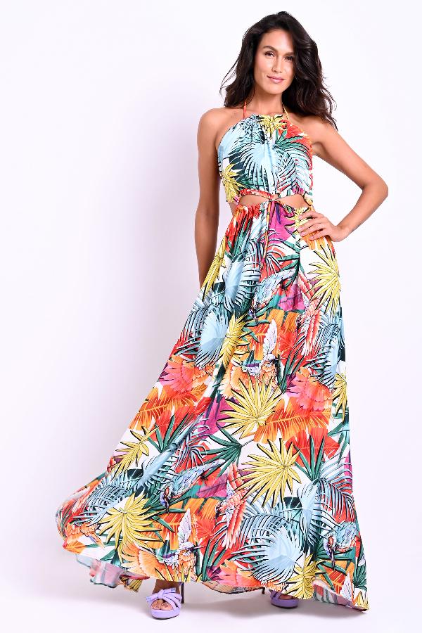 VESTIDO LARGO CARMEN STEFFENS VERANO 2023