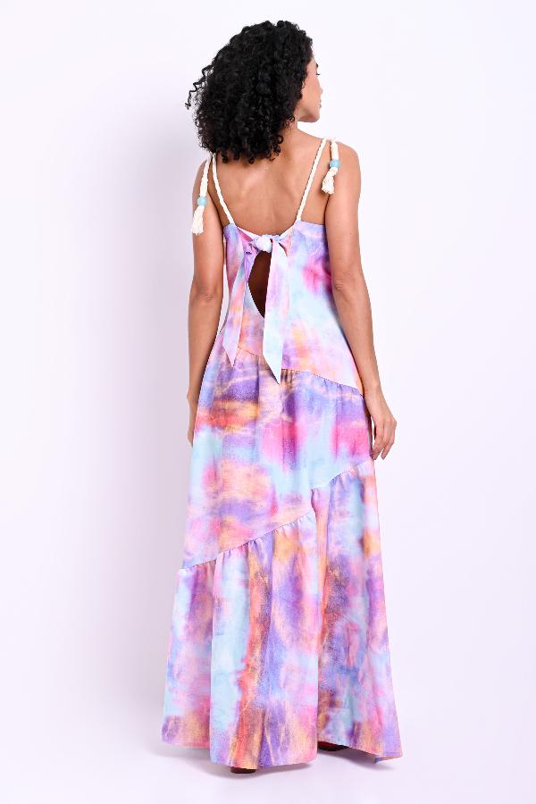 VESTIDO LARGO TIE DYE CARMEN STEFFENS VERANO 2023