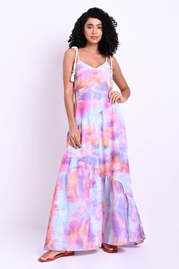 VESTIDO LARGO TIE DYE CARMEN STEFFENS VERANO 2023
