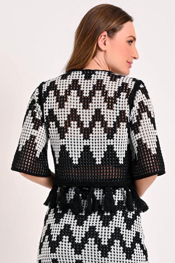 CASACO CON FLECOS CARMEN STEFFENS ALTO VERANO 2023