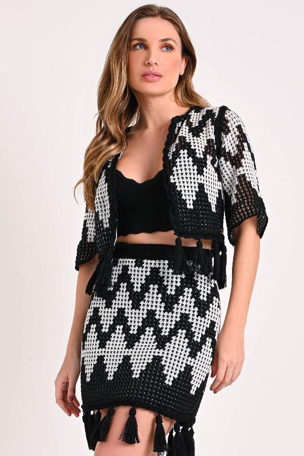 CASACO CON FLECOS CARMEN STEFFENS ALTO VERANO 2023