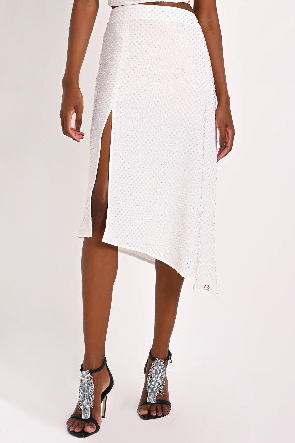 POLLERA ASIMETRICA CON HOTFIX