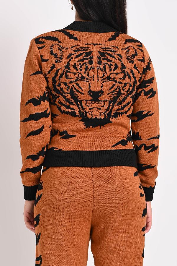 CASACO JACQUARD TIGRE