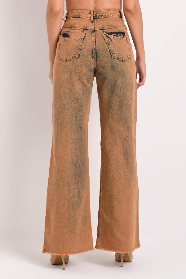 PANTALON WIDE LEG CRYSTAL BROWN