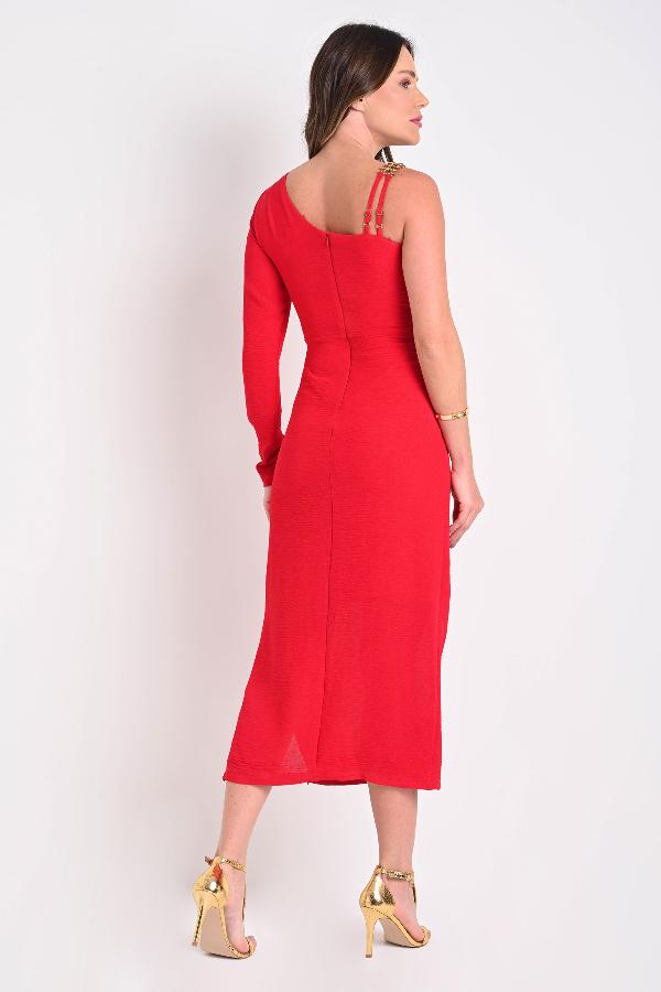 VESTIDO MIDI HOMBRO UNICO