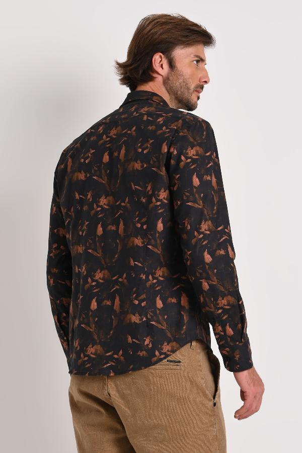 CAMISA MASCULINA CASUAL FOLHAGEM