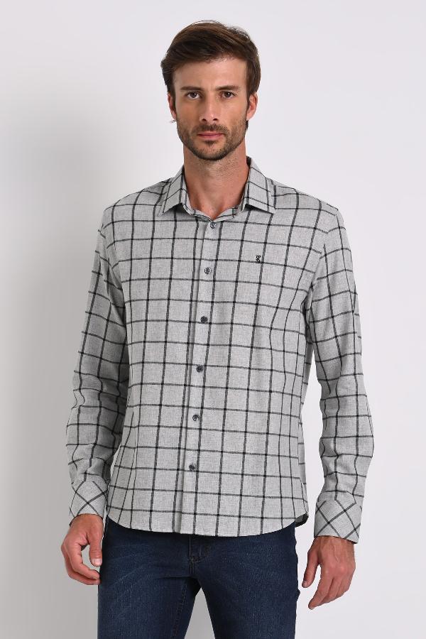 CAMISA MASCULINA CASUAL AJEDREZ
