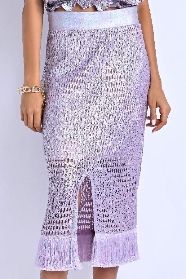 FALDA MIDI CON APERTURA
