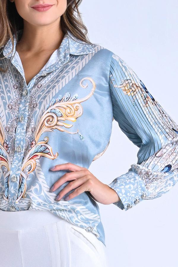 CAMISA MANGA PLISADA