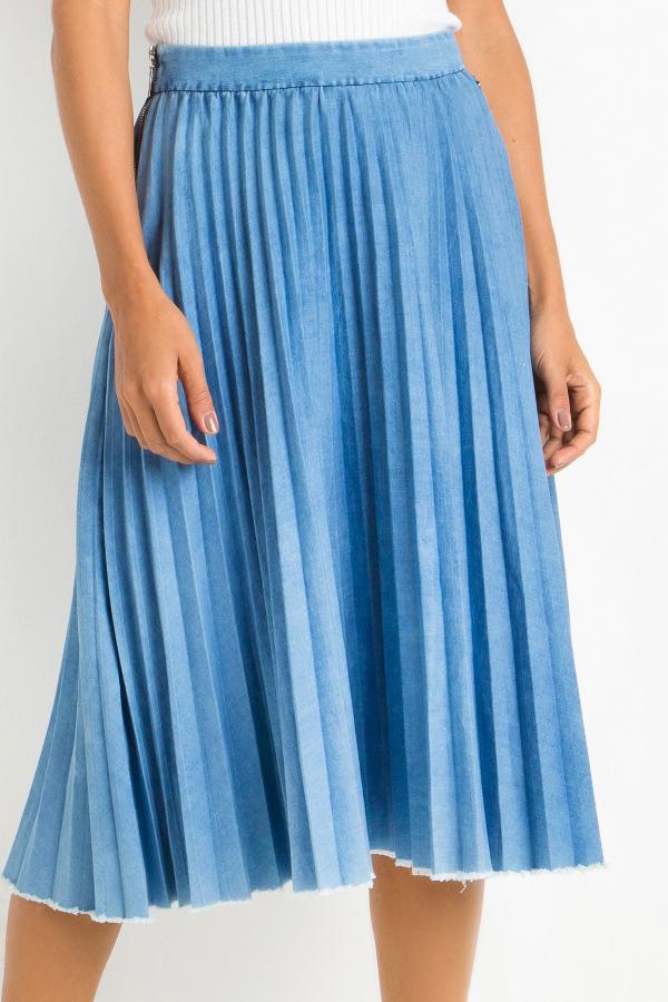 FALDA PLISADA JEANS