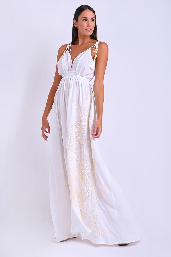 VESTIDO LONGO BORDADO