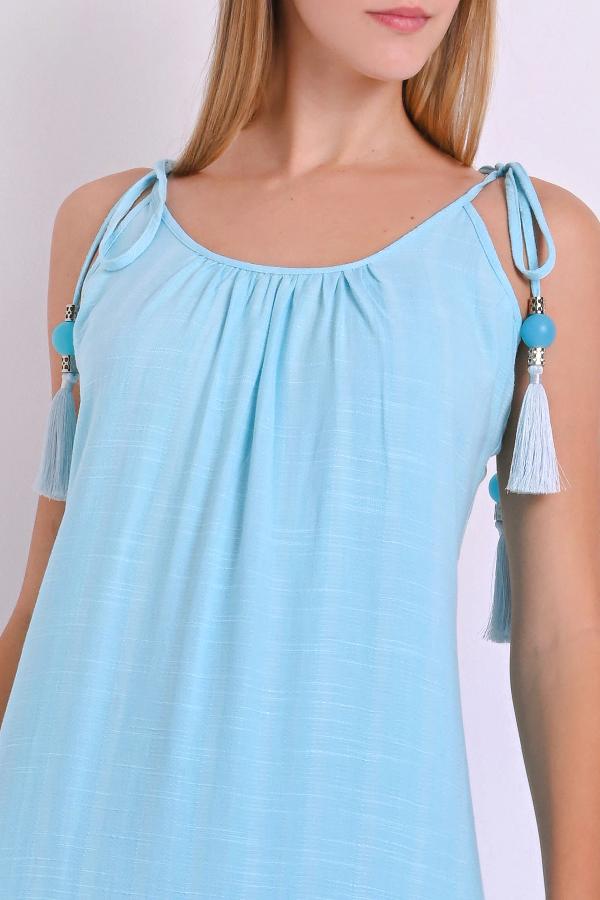 VESTIDO LONGO CON AMARRE DIFERENCIADAS