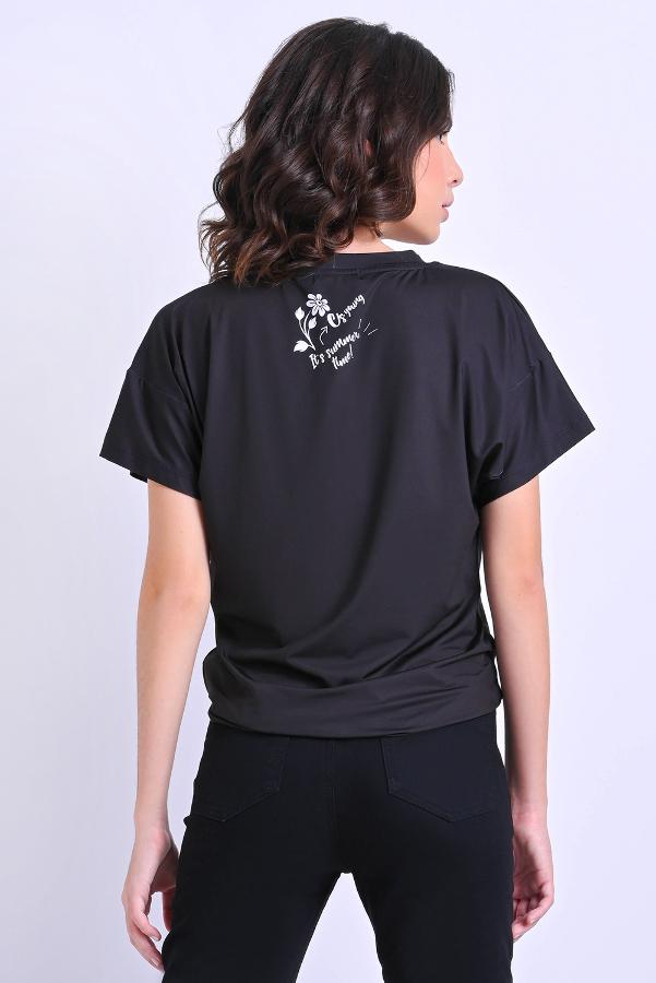 T-SHIRT ALONGADA ESTAMPADA