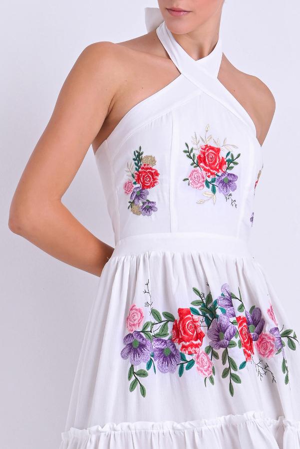 VESTIDO LONGO BORDADO