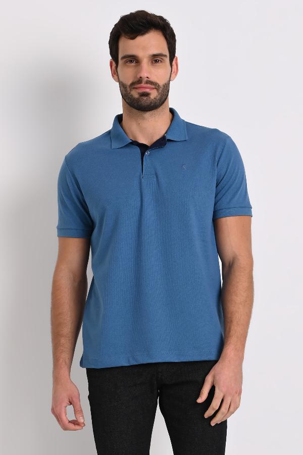 CAMISETA POLO MC BASICA C/ BORDADO