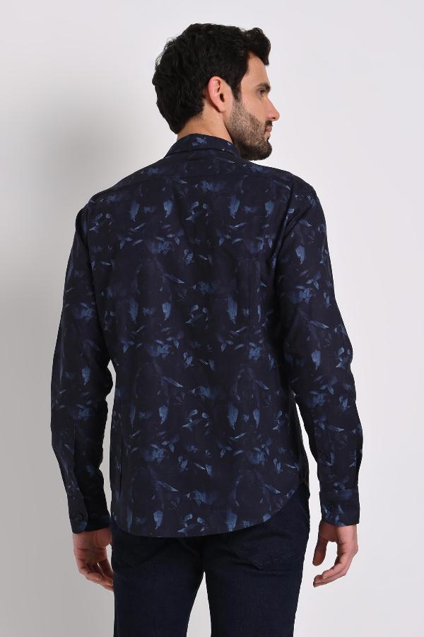 CAMISA MASCULINA CASUAL FOLHAGEM