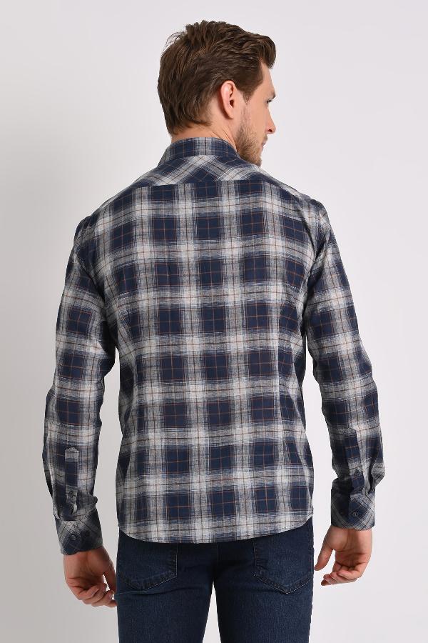 CAMISA MASCULINA CASUAL AJEDREZ