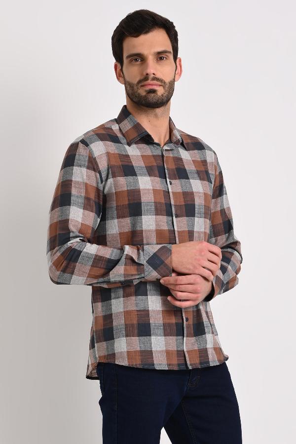 CAMISA MASCULINA CASUAL AJEDREZ